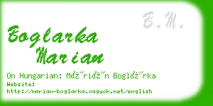 boglarka marian business card